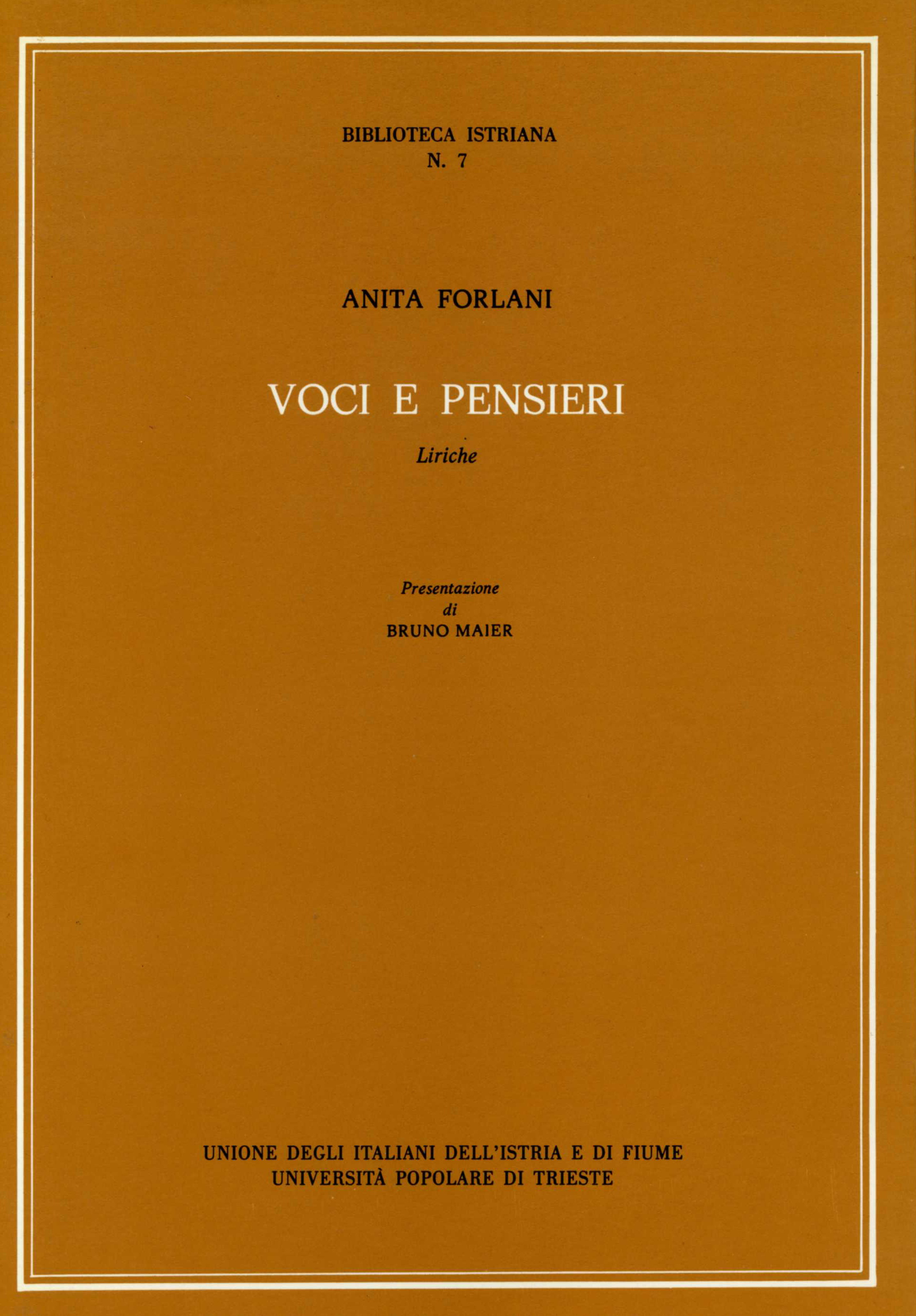 Voci e pensieri : liriche