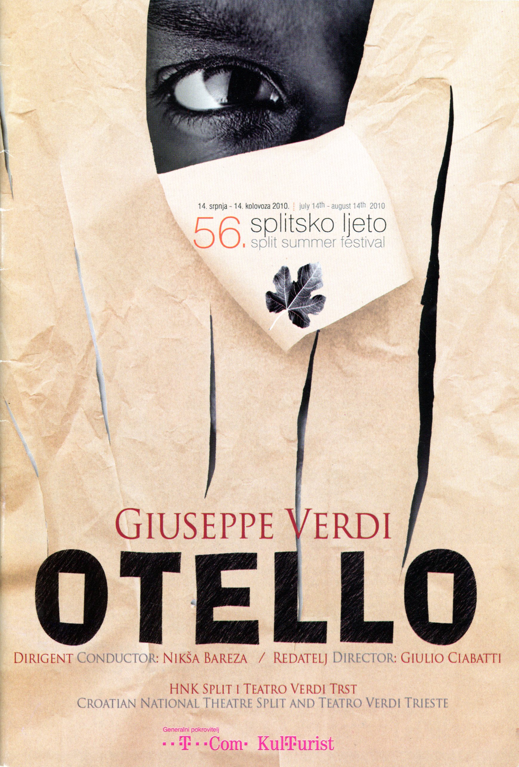 Otello, Giuseppe Verdi, dirigent Niska Bareza, Redatelj Giulio Ciabatti, HNK Split i Teatro Verdi Split