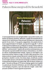 Palazzo Bosconegro di De Benedetti : Trieste - alle 17.30 al museo LETS