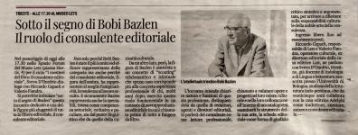 Sotto il segno di Bobi Bazlen : il ruolo di consulente editoriale