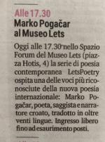 Marko Pogačar al Museo Lets
