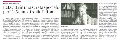 Lets e Its in una serata speciale per i 125 anni di Anita Pittoni