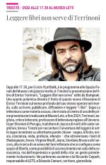 Leggere libri non serve di Terrinoni : Trieste - oggi alle 17.30 al museo LETS