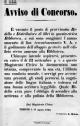 Avviso di concorso: &egrave; vacante il posto di provvisorio bidello e distributore di libri in questa Civica biblioteca ... Trieste li 17 agosto 1860